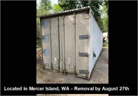 35' ALUMINUM SHIPPING CONTAINER W/FIBERGLASS