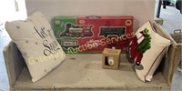 Merry Christmas Train & Track Set, 2 Pillows, Mug,