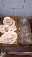 2 LARGE BOXES DISHES & GLASSWARE ETC