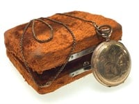 VTG Waltham Pocket Watch w/Chain & Case