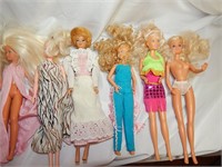 Lot of Vintage Barbie Dolls