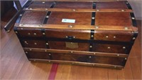 REFINISHED ANTIQUE TRUNK 30"X16"X15" TALL