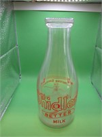 Shidler's Better Milk Quart Milk Bottle