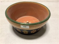 Painted 10 in. Clay pot