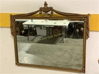 Large mirror with golden frame