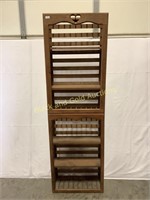Large wooden kitchen rack with heart