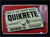 Antique Quickcrete Concrete Metal Sign