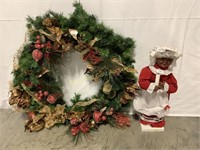Christmas Wreath & Mrs. Clause