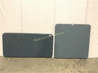 2 Blue Folding Tables