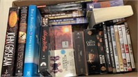 Box Misc Books And DVD & VHS Movies