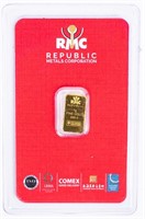 Coin RMC 1 Gram .999 Fine Gold Bar