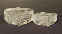 Lalique Crystal Cigarette Box and Ashtray