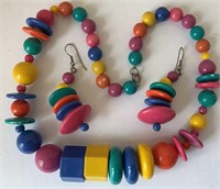 1980's 90's Memphis Style Colorful Necklace