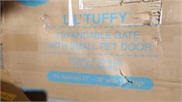 Lil Tuffy expandable gate with small pet door