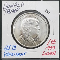 1oz .999 Silver Donald Trump Round