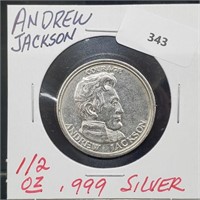 1/2oz .999 Silver Andrew Jackson Round