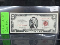 1953-A Red Seal $2 Bill
