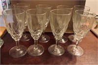 Eight 7" Wine Glasses