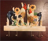 NEW Rooster & Hen Ceramic Wall Hanger