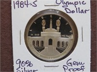 1984 S OLYMPIC DOLLAR 90% GEM PROOF