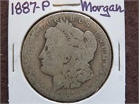 1887 P MORGAN SILVER DOLLAR 90%
