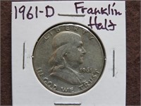 1961 D FRANKLIN HALF DOLLAR 90%