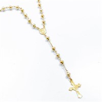 $3k 18k Yellow Gold Rosary Necklace