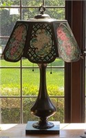 Arts & Crafts Pairpoint Lamp w/Hand Painted Panels