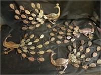 Vintage Metal Peacock Wall Art