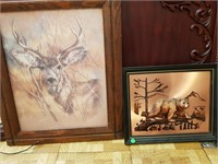 Deer Print & Bear Wall Art