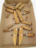 (5) Jorgensen Brand Adjustable Wooden Clamps