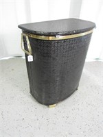 Vintage Laundry Hamper Basket & Metal Rack