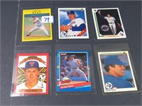 (6) 1990/1 Nolan Ryan Cards