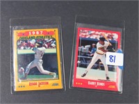 (2) 1988 Score Cards Barry Bonds & Reggie Jackson