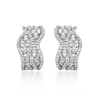 1.44cts Diamond 18k White Gold Earrings