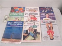 Lot of 9 1940 Saturday Evening Post Magazines