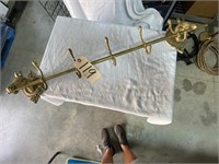 Gold Colored Metal Wall Mounted Coat Rack