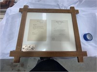 Framed Power of Attorney & Letter from Bank