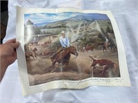 Print "Culling the Herd" by Orren Mixer signed