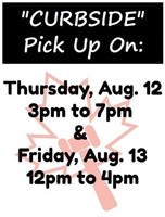 IMPORTANT! CURBSIDE Pick up days/times: