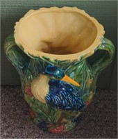 Ceramic Crane Vase 11"