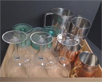 Lot of various barware glasses