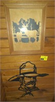 Wooden frames Deer Art and Western Metal Wall