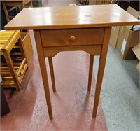 Solid wood table with drawer 24x18x28 nice