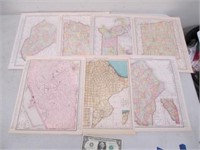 7 Antique Double-Sided Maps