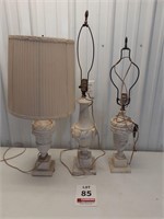 (3) Marble Table Lamp