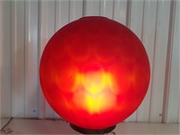 Large Glass Red & Orange Globe