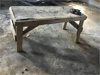 Primitive Wood Bench 16x44x21