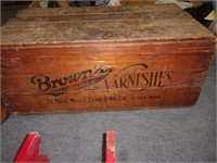 Brown's Varnishes wooden box