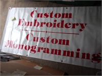 Custom embroidery vinyl banner